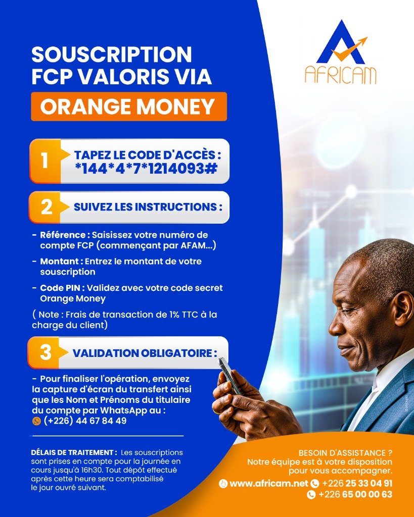 Souscription FCP VALORIS via Orange Money